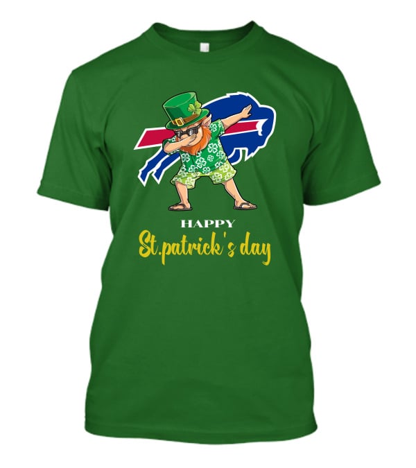Buffalo Bills St Patrick's Day Happy Dabbing Leprechaun T-Shirt
