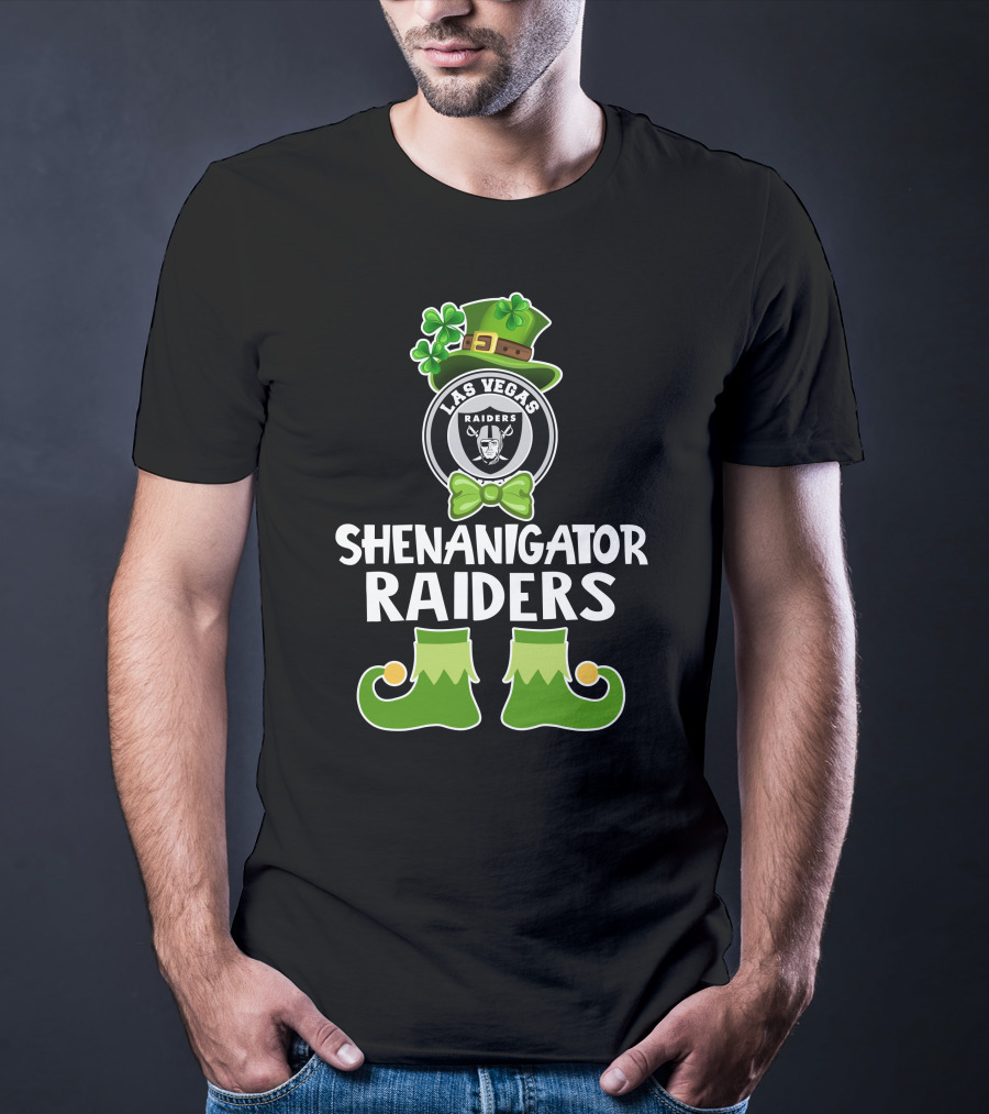 Las Vegas Raiders Shenanigator St. Patrick's Day Leprechaun Fun T-Shirt