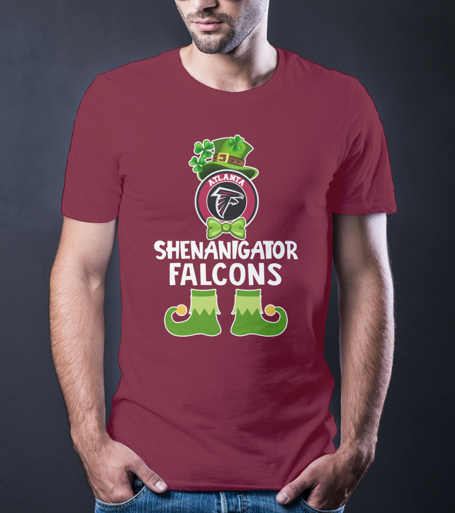 Shenanigator Leprechaun Atlanta Falcons St. Patrick's Day Fun T-Shirt