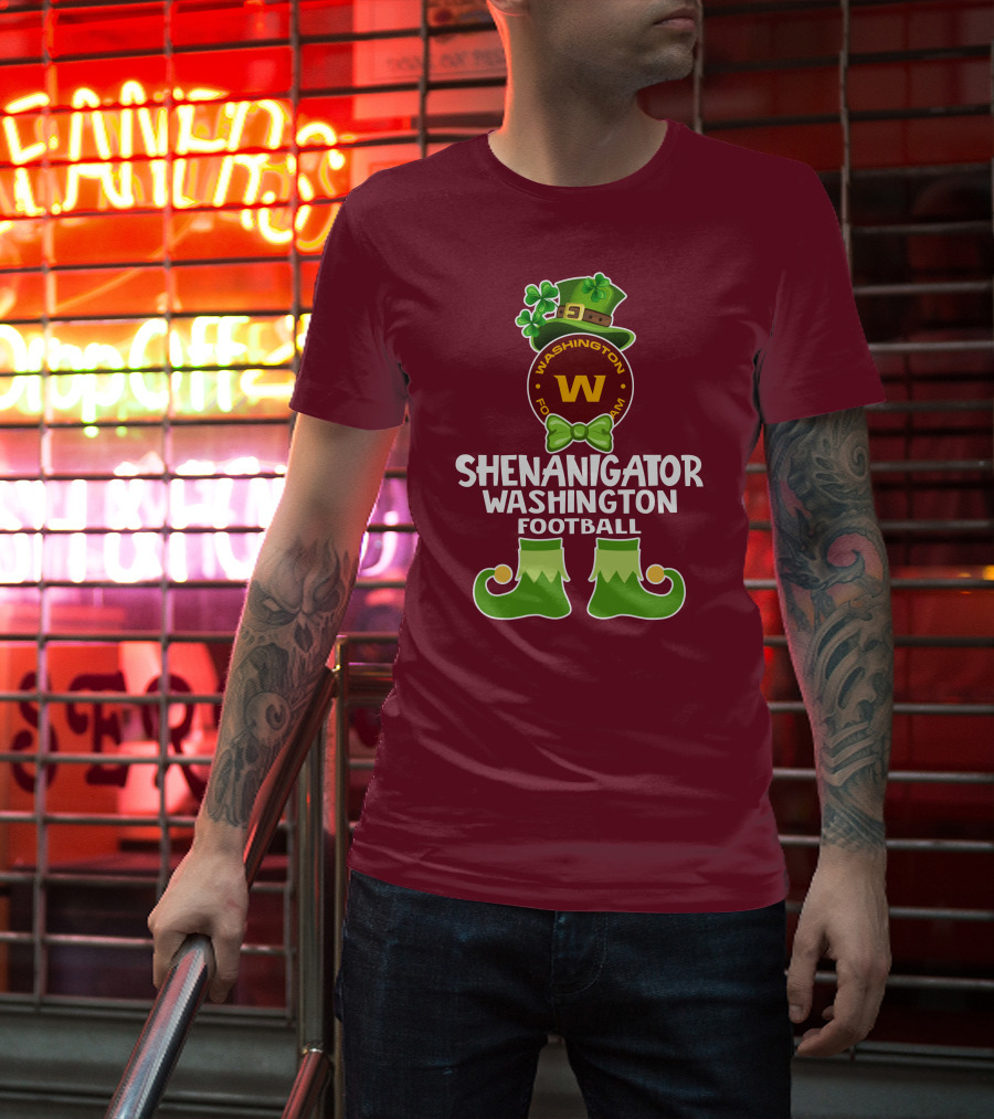 Shenanigator Washington Football Fun Leprechaun St. Patrick's Day T-Shirt