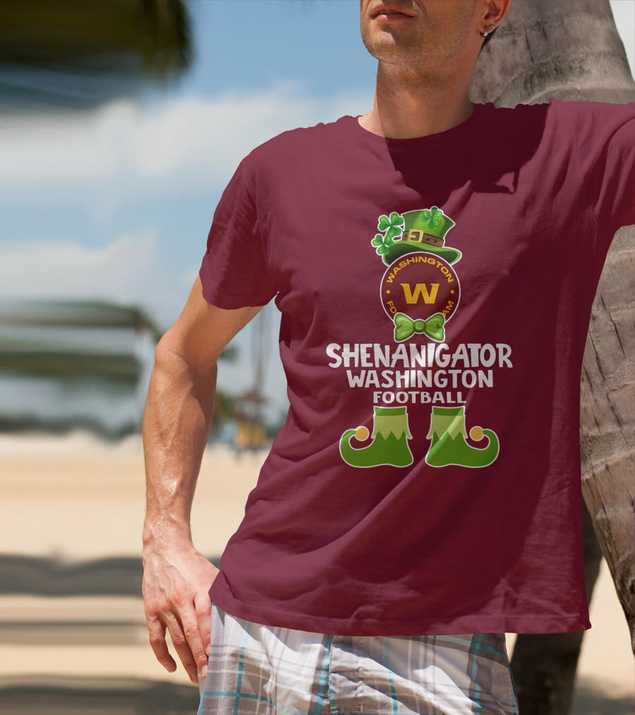 Shenanigator Washington Football Fun Leprechaun St. Patrick's Day T-Shirt
