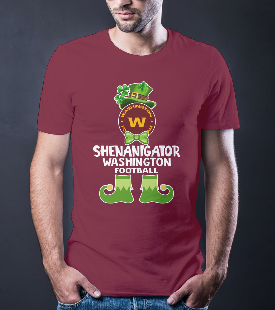 Shenanigator Washington Football Fun Leprechaun St. Patrick's Day T-Shirt
