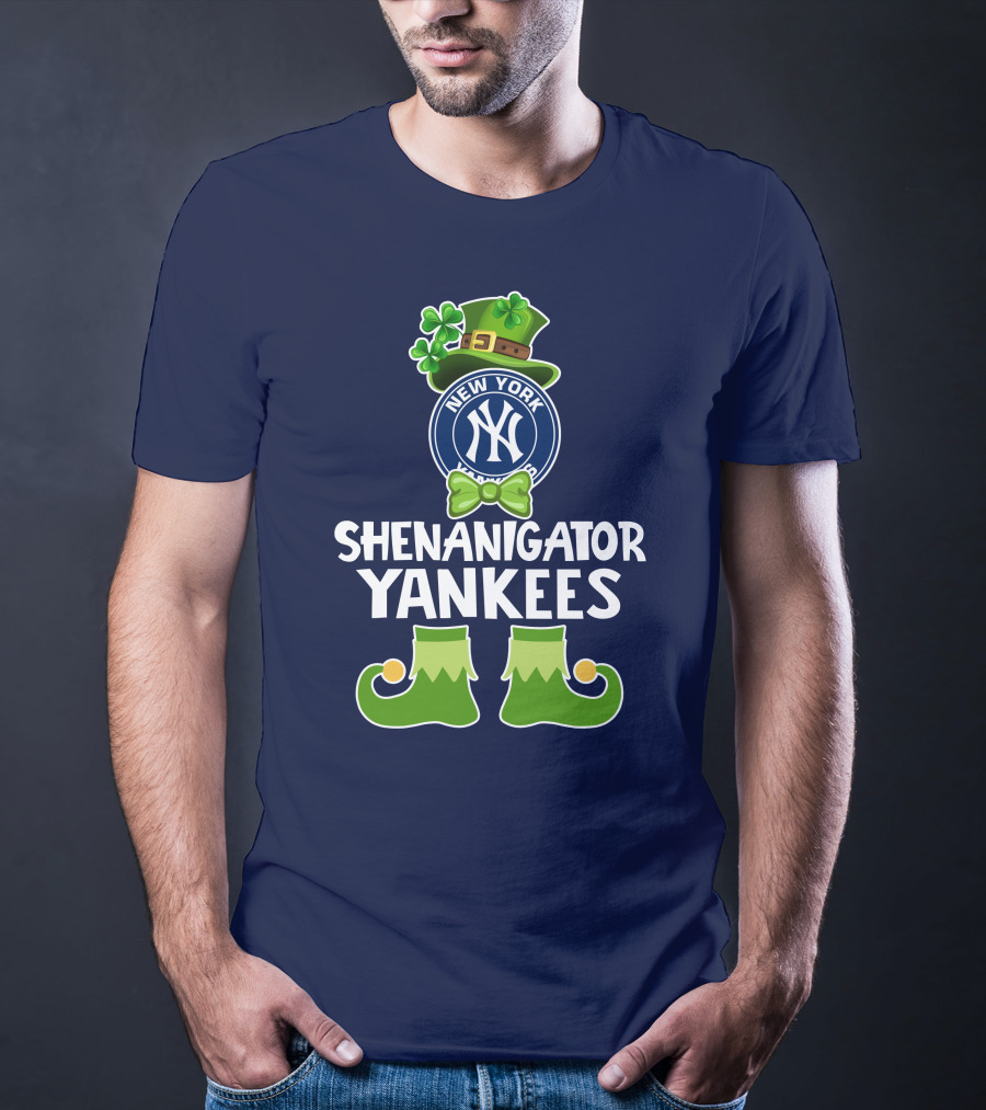 Shenanigator St. Patrick's Day New York Yankees Funny Leprechaun T-Shirt