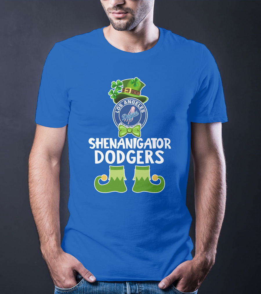 Los Angeles Dodgers Funny Leprechaun Shenanigator St. Patrick's Day T-Shirt