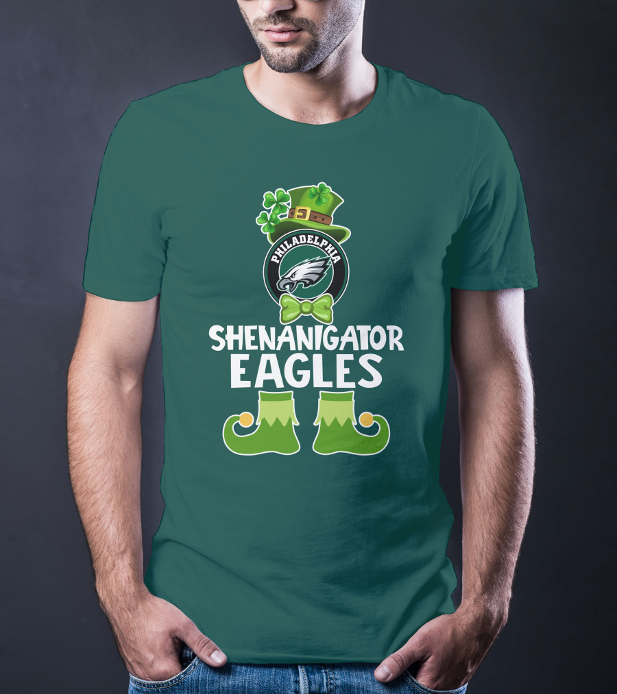 Philadelphia Eagles Shenanigator St. Patrick's Day Funny Leprechaun T-Shirt