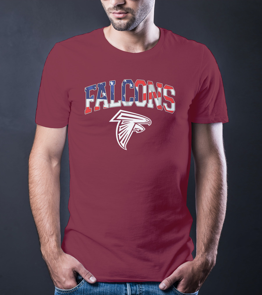Falcons American Flag Patriots Football T-Shirt