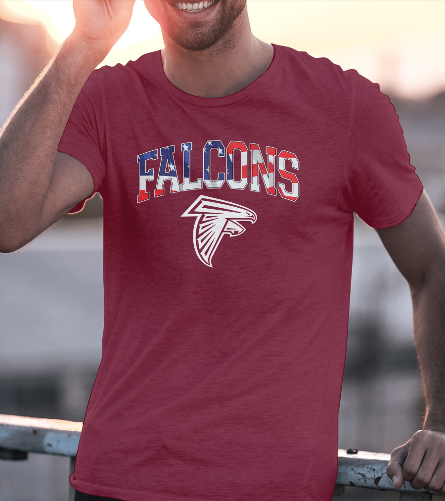 Falcons American Flag Patriots Football T-Shirt