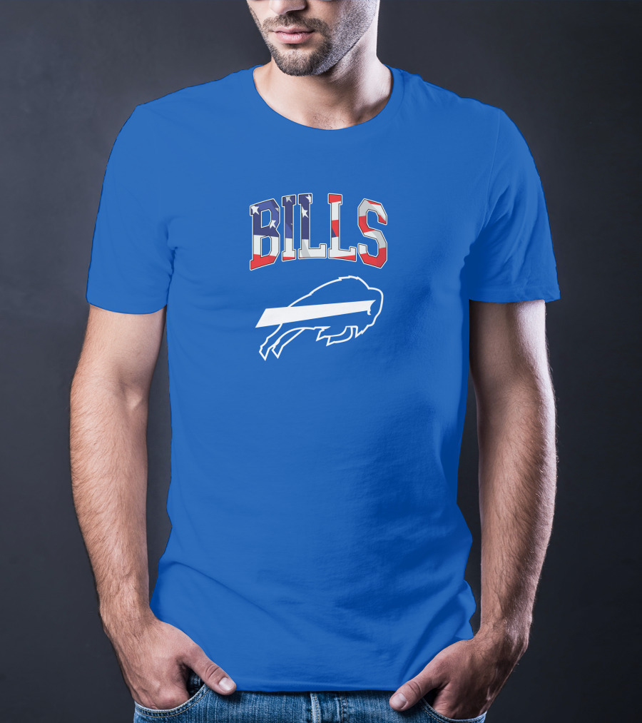 Buffalo Bills American Flag Patriots NFL Team T-Shirt