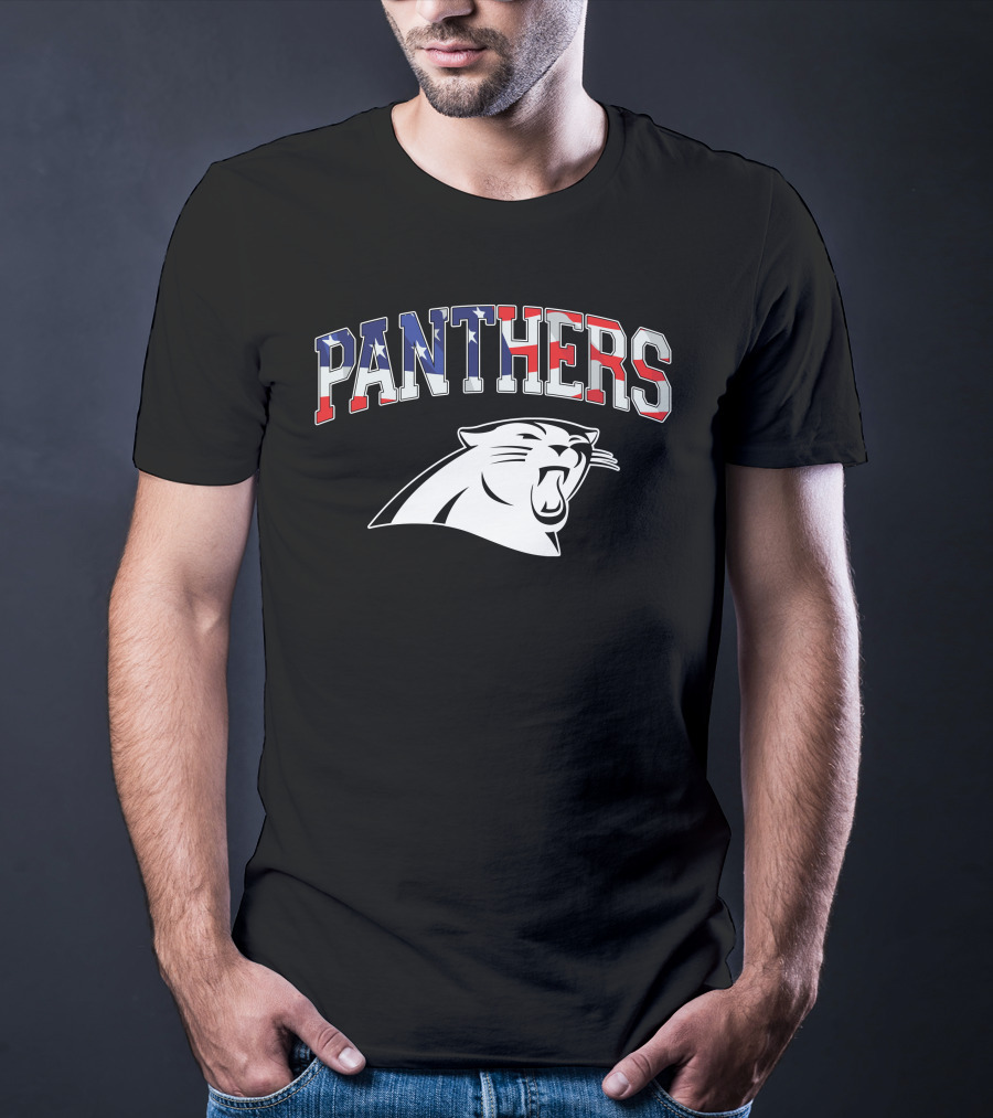 Panthers American Flag T-Shirt