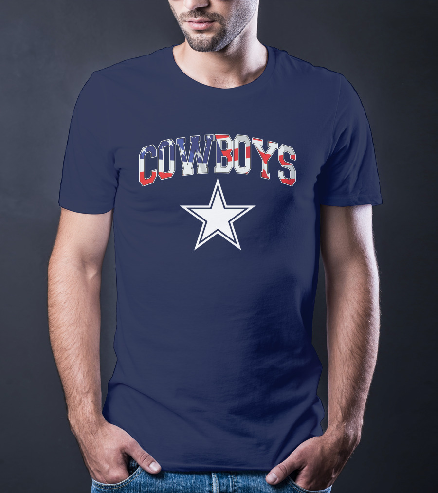 Dallas Cowboys COWBOYS American Flag Star T-Shirt