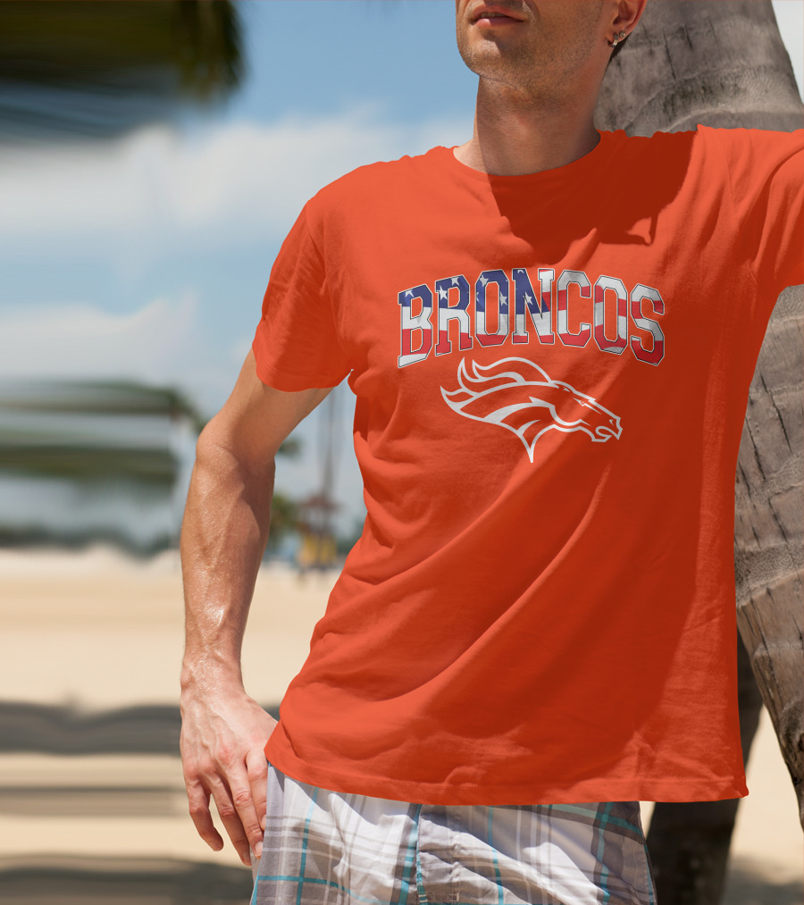 Denver Broncos American Flag T-Shirt