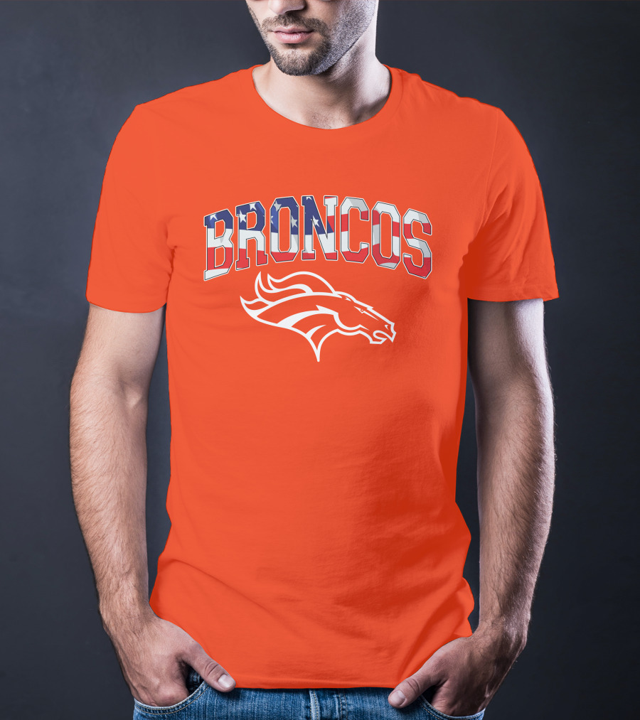 Denver Broncos American Flag T-Shirt