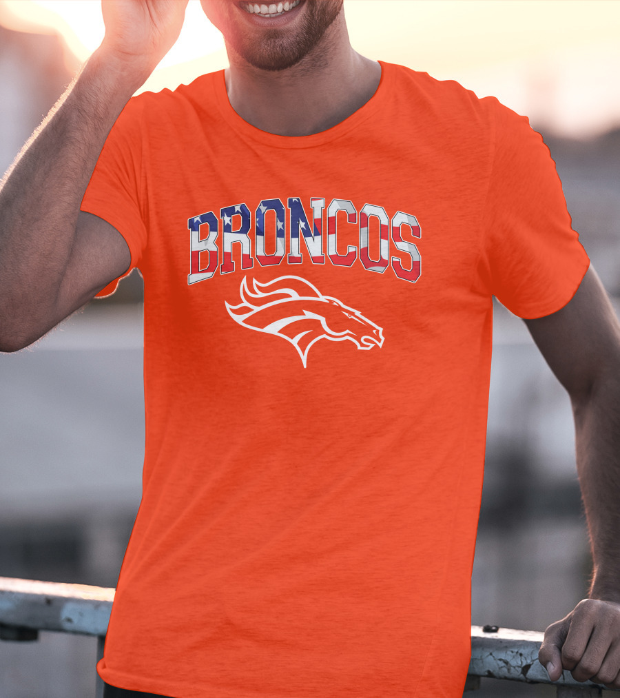 Denver Broncos American Flag T-Shirt