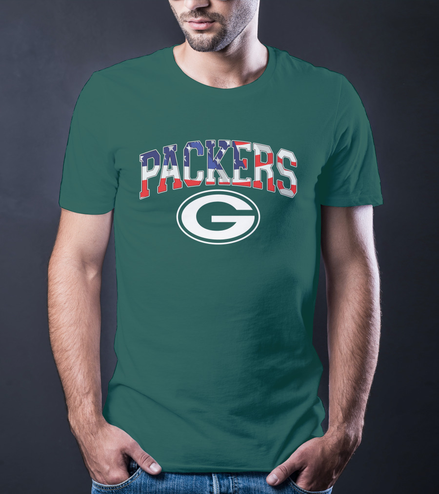 Packers G Logo American Flag T-Shirt