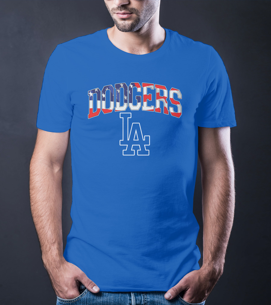Dodgers American Flag LA T-Shirt
