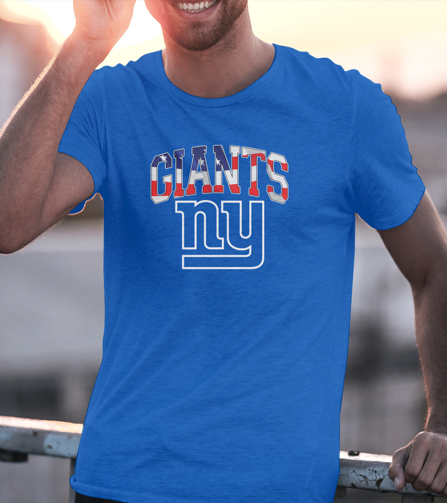 New York Giants American Flag NY T-Shirt