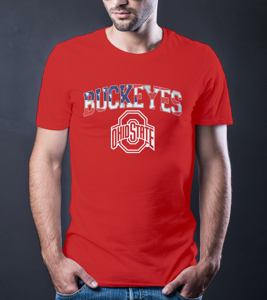 Ohio State Buckeyes American Flag Buckeyes Ohio State T-Shirt
