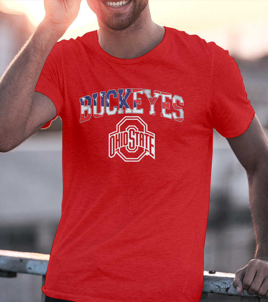 Ohio State Buckeyes American Flag Buckeyes Ohio State T-Shirt