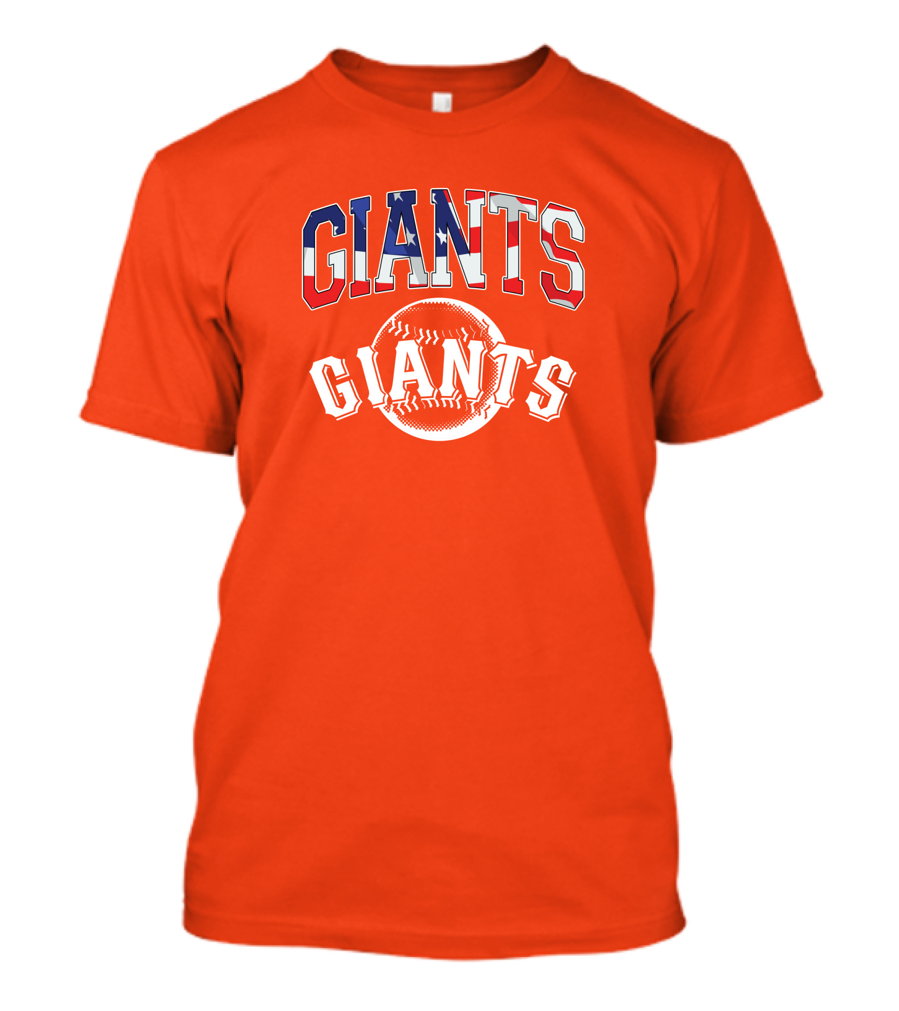 San Francisco Giants American Flag Baseball Letters USA T-Shirt