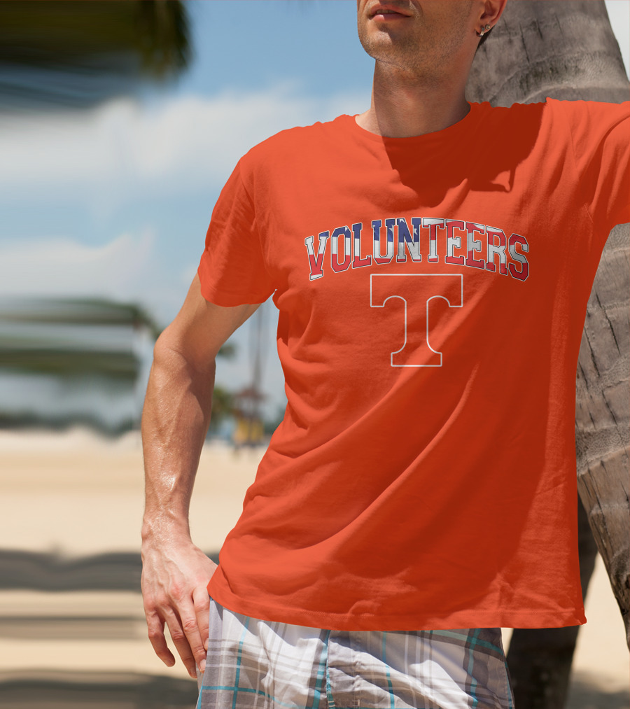 Tennessee Volunteers American Flag T T-Shirt