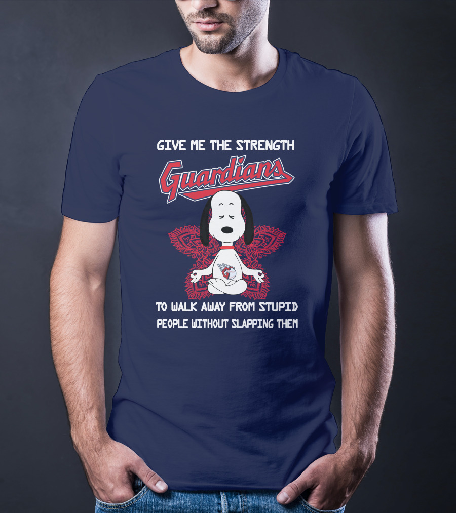 Give Me The Strength Guardians Snoopy Yoga Walk Away From Stupid People Without Slapping Them T-Shirt