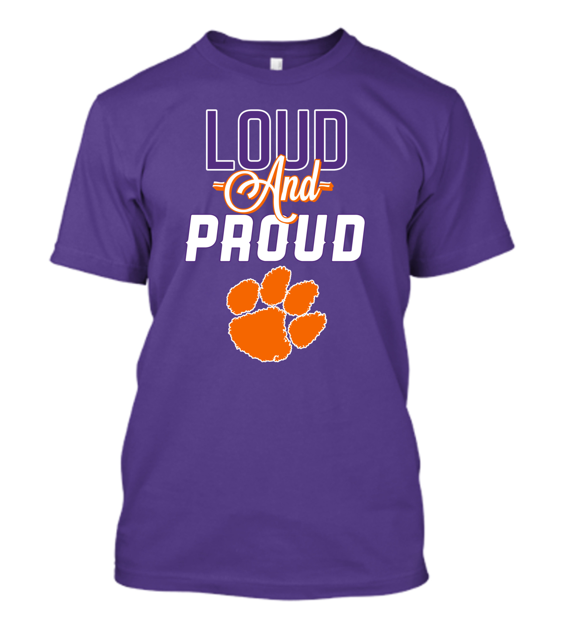 Loud And Proud Clemson Tigers Paw T-Shirt