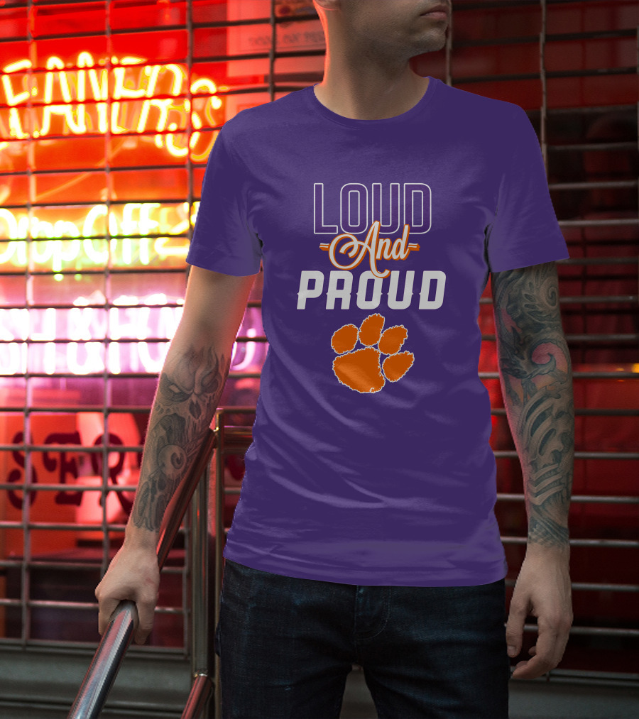 Loud And Proud Clemson Tigers Paw T-Shirt