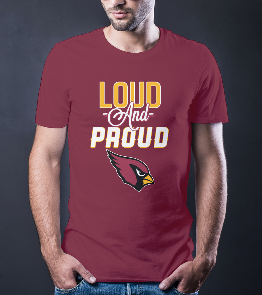 Loud And Proud Arizona Cardinals Bird Head T-Shirt