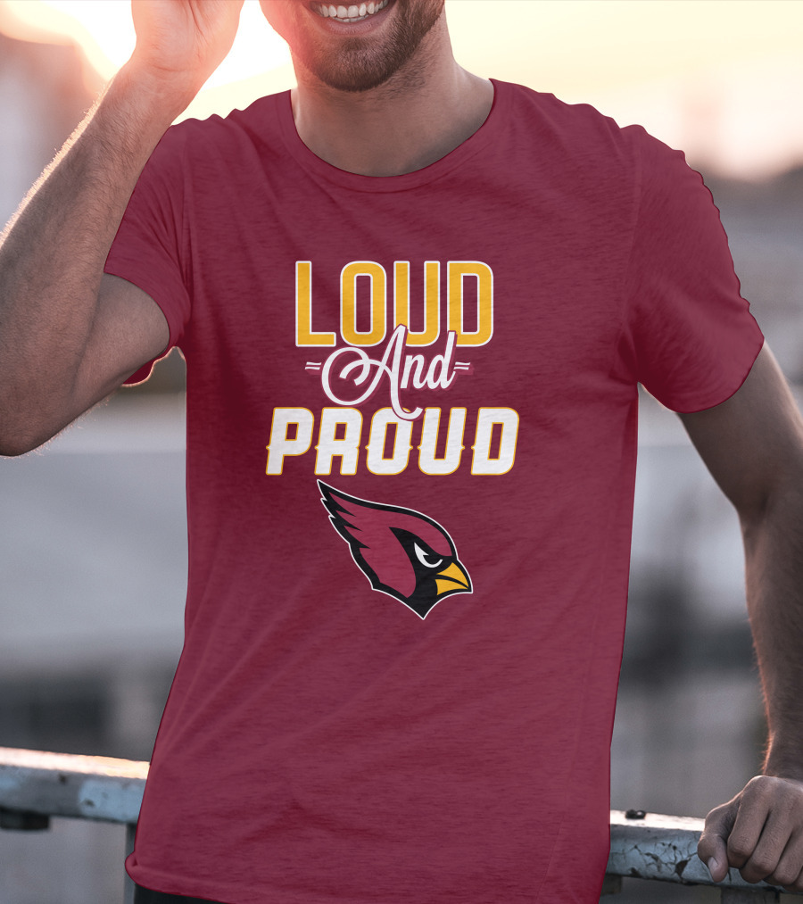 Loud And Proud Arizona Cardinals Bird Head T-Shirt