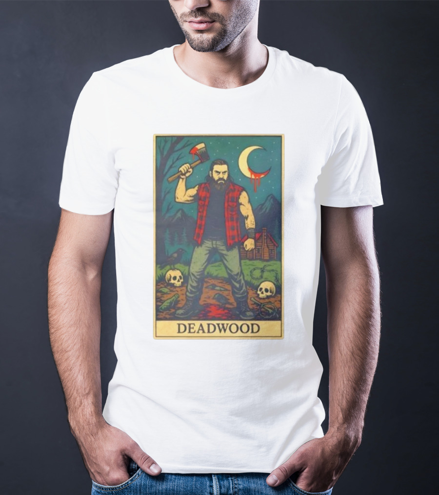 Mountain Man Matt Deadwood Horror Halloween Axe Scene T-Shirt