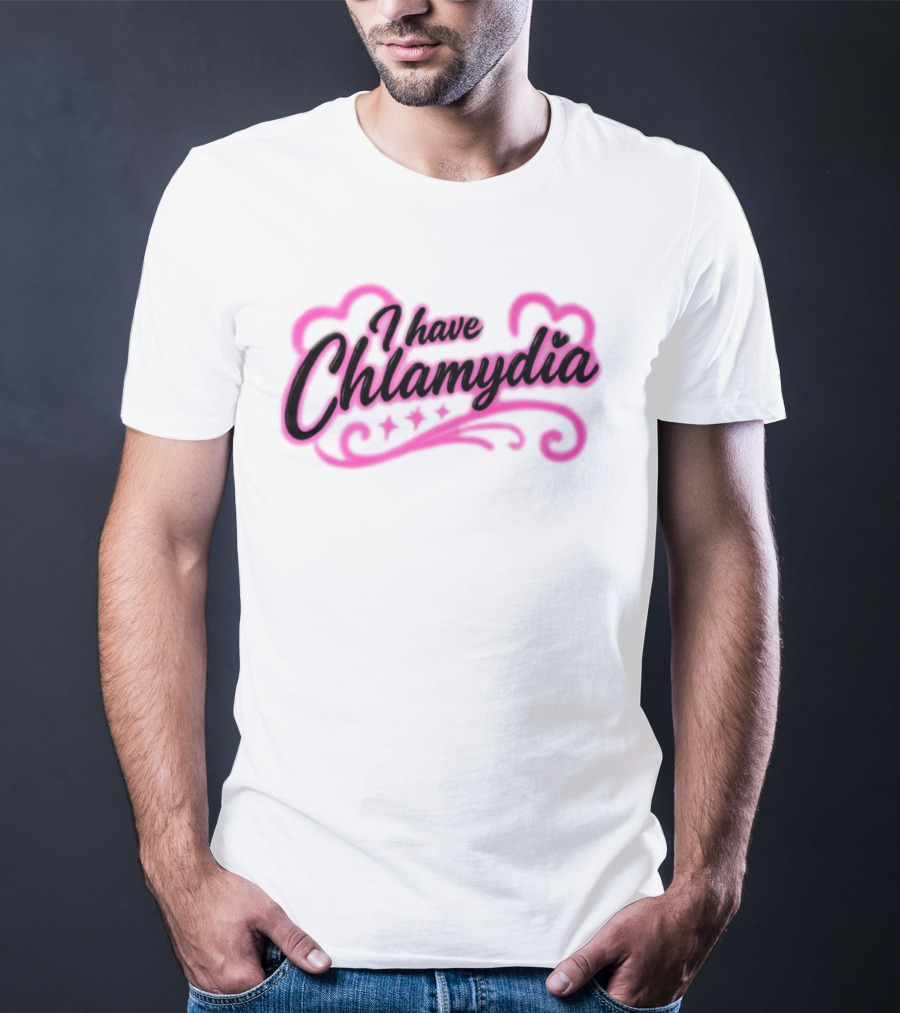 I Have Chlamydia Heart Pink Swirls T-Shirt