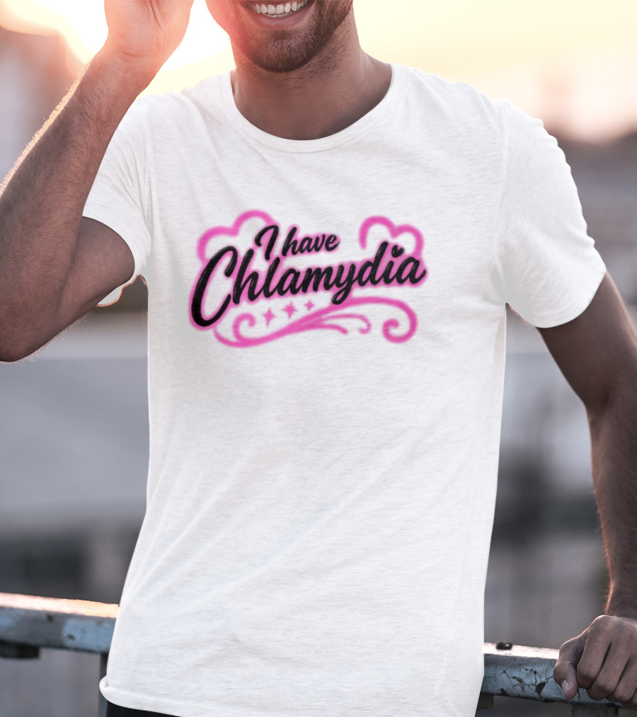 I Have Chlamydia Heart Pink Swirls T-Shirt