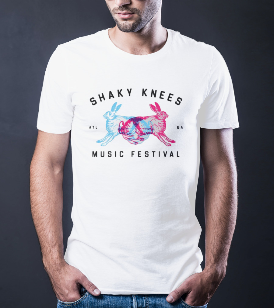 Shaky Knees Music Festival 2013 Multicolored Rabbits T-Shirt