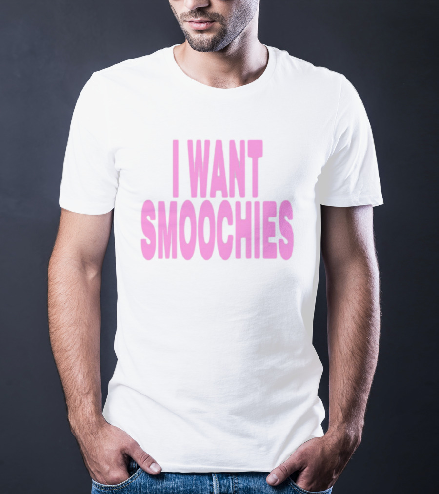 Ashnikko I Want Smoochies Pink Text Bold Style T-Shirt