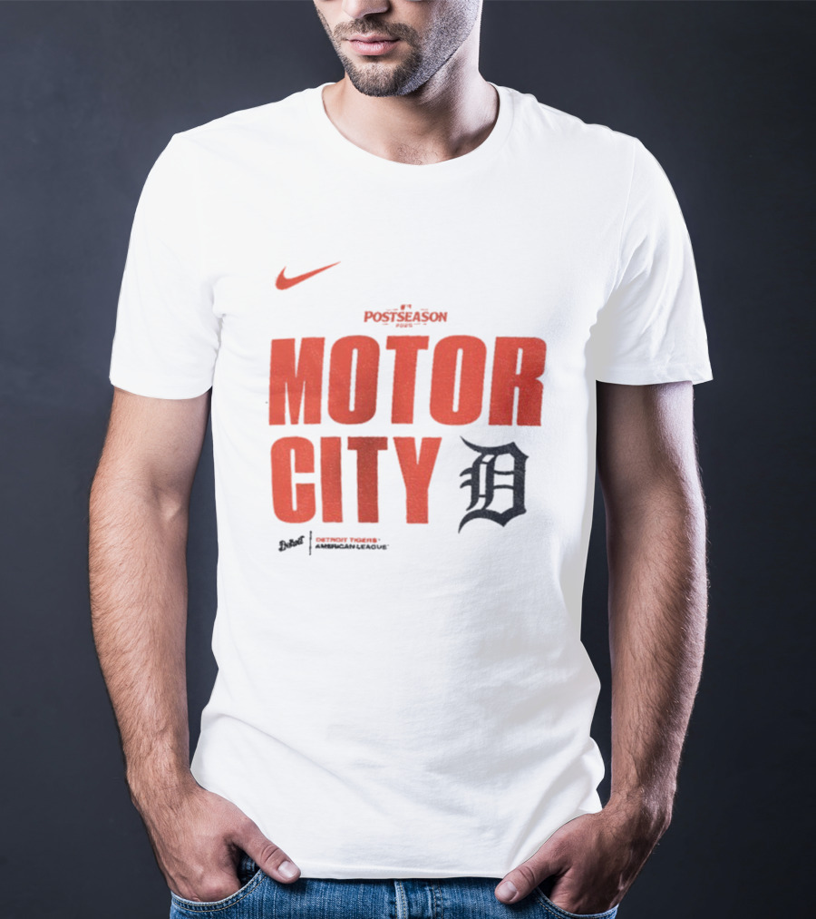 Nike 2025 MLB Postseason Motor City Detroit Tigers T-Shirt