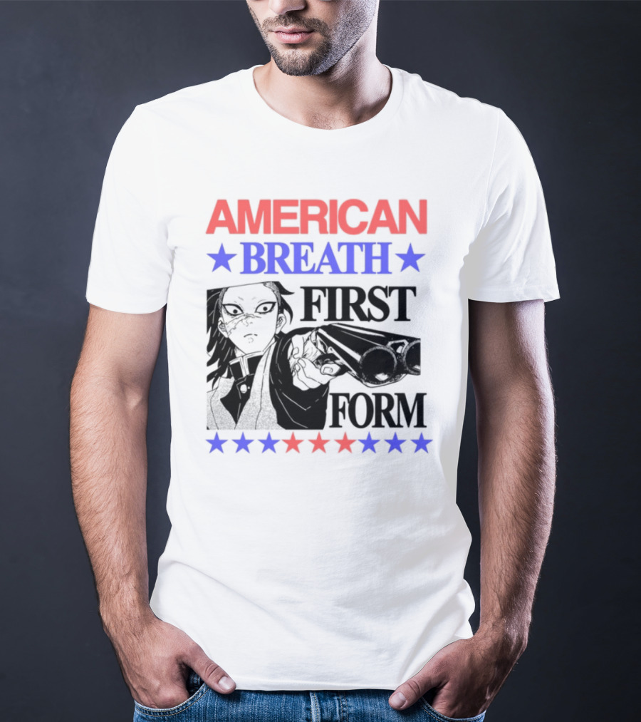 Hoshis American Breath First Form Stars Banner T-Shirt