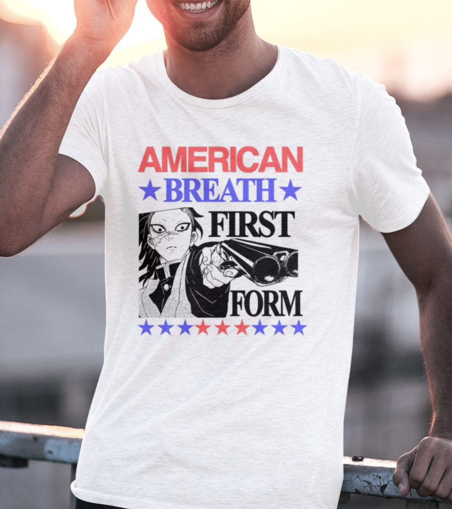 Hoshis American Breath First Form Stars Banner T-Shirt