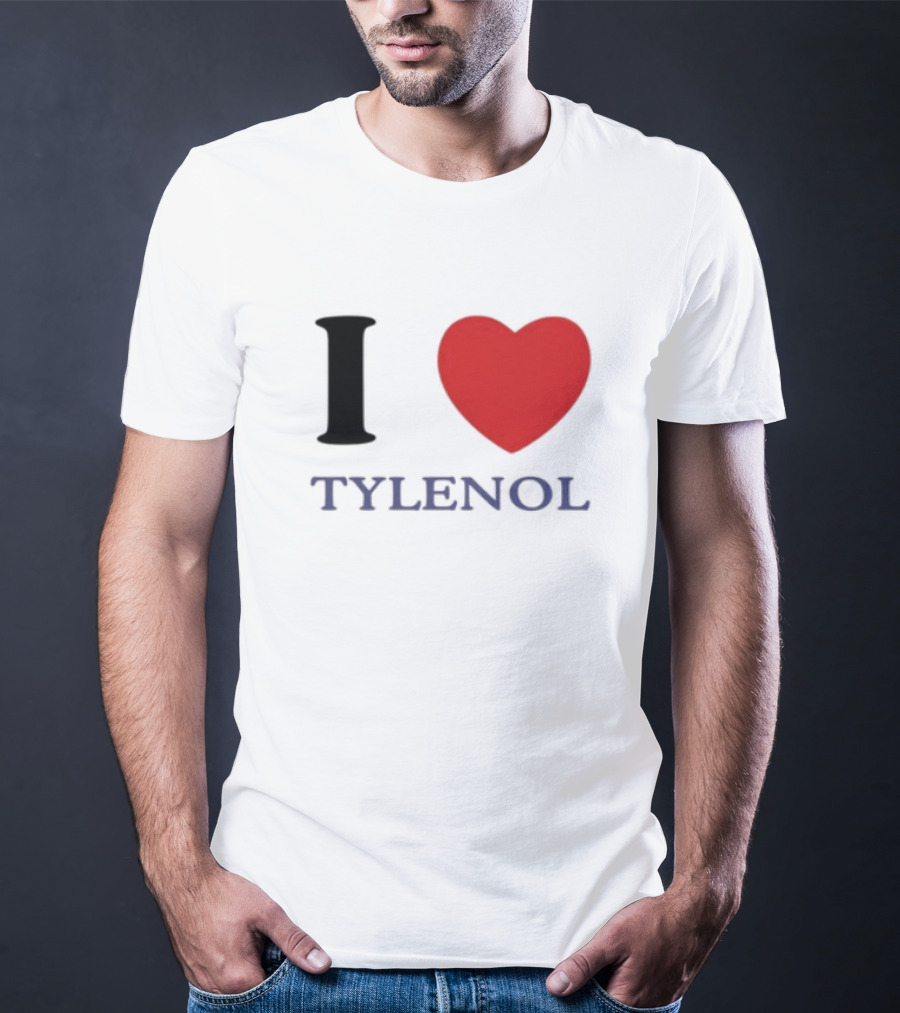 I Heart Tylenol Red Heart Graphic T-Shirt