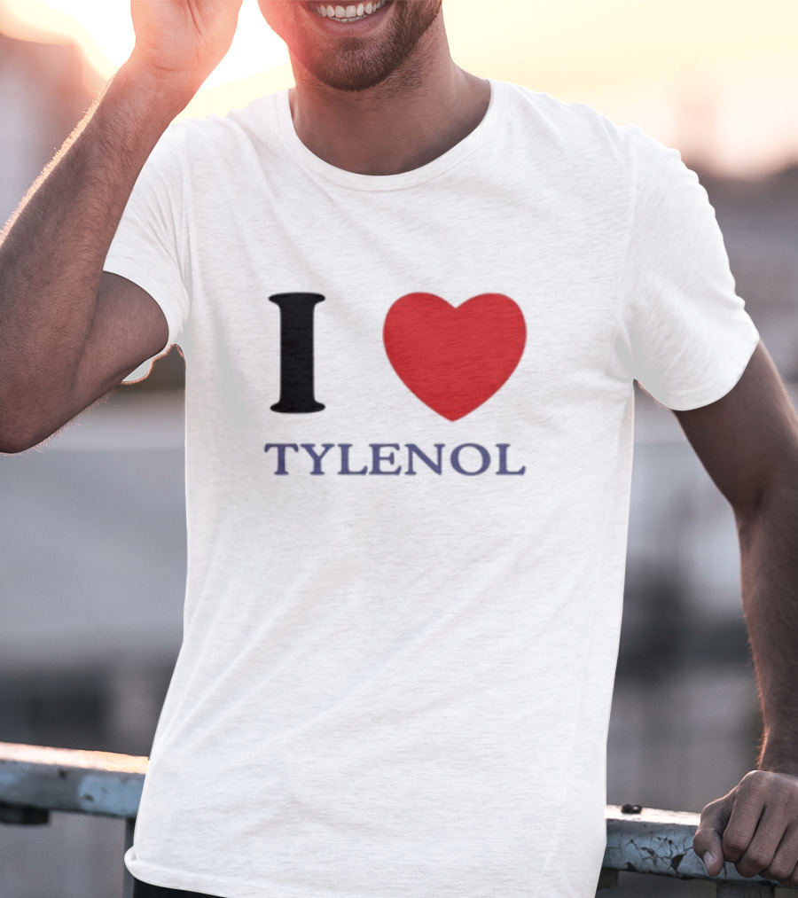 I Heart Tylenol Red Heart Graphic T-Shirt