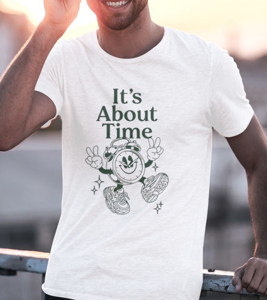 It's About Time Happy Peace Signs Sparkles T-Shirt
