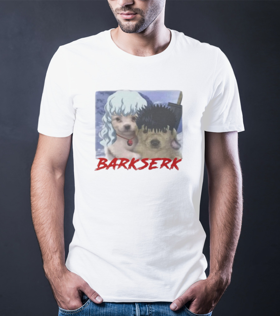 Retro Anime Barkserk Dog Characters Parody T-Shirt