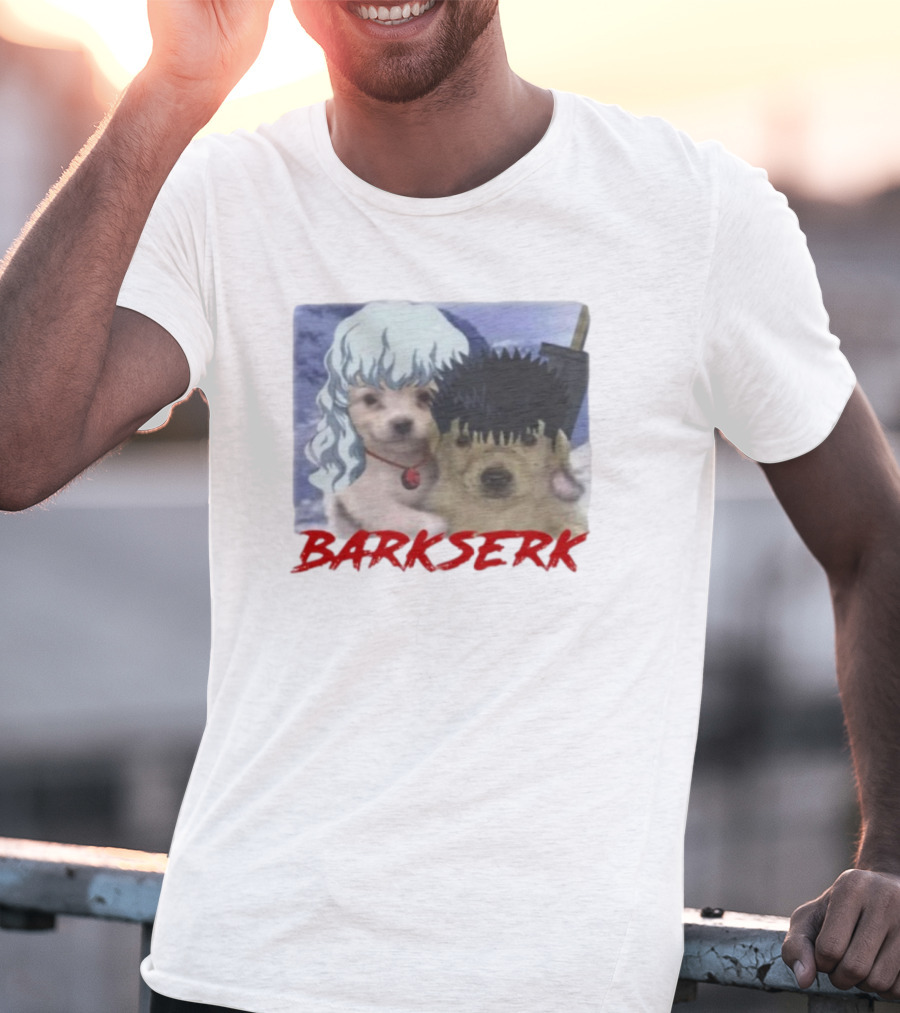 Retro Anime Barkserk Dog Characters Parody T-Shirt