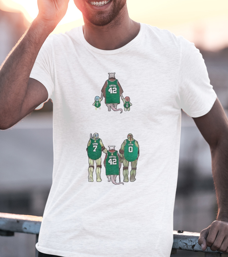 Horford 42 The Jays Ninja Turtles Rondo 7 Tatum 0 Boston Celtics T-Shirt
