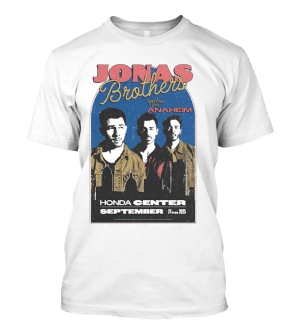 Jonas Brothers Greetings From Anaheim Honda Center September 27 2025 T-Shirt