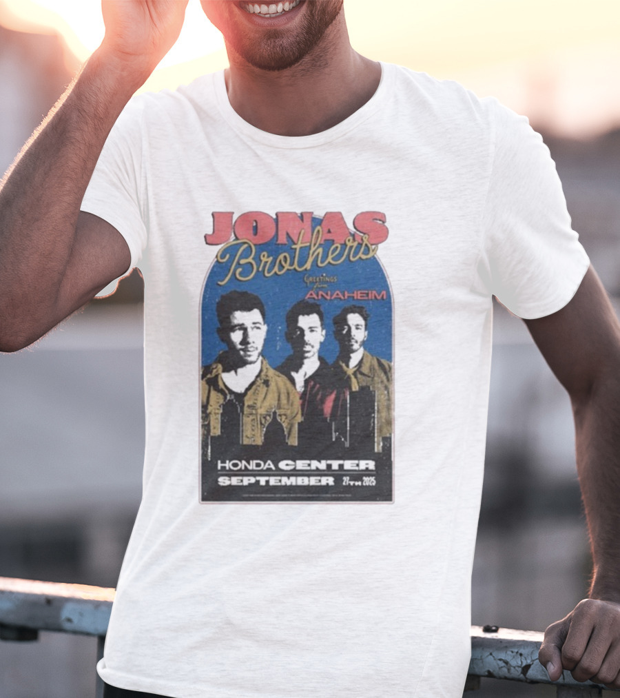 Jonas Brothers Greetings From Anaheim Honda Center September 27 2025 T-Shirt