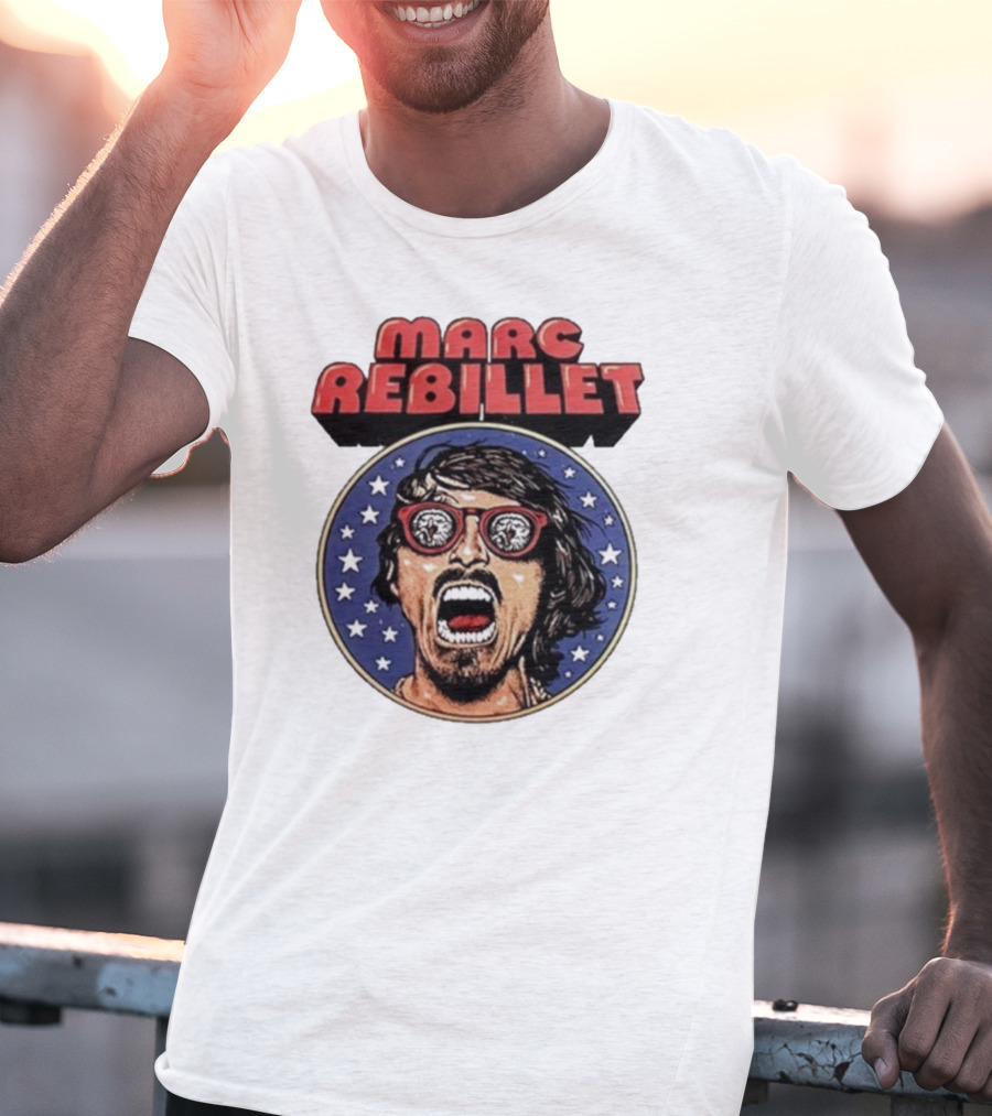 Marc Rebillet North America Tour 2025 Retro Stars Sunglasses Head T-Shirt