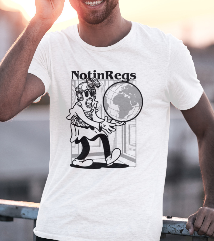 Notinregs Character Holding Globe Global Invasion T-Shirt