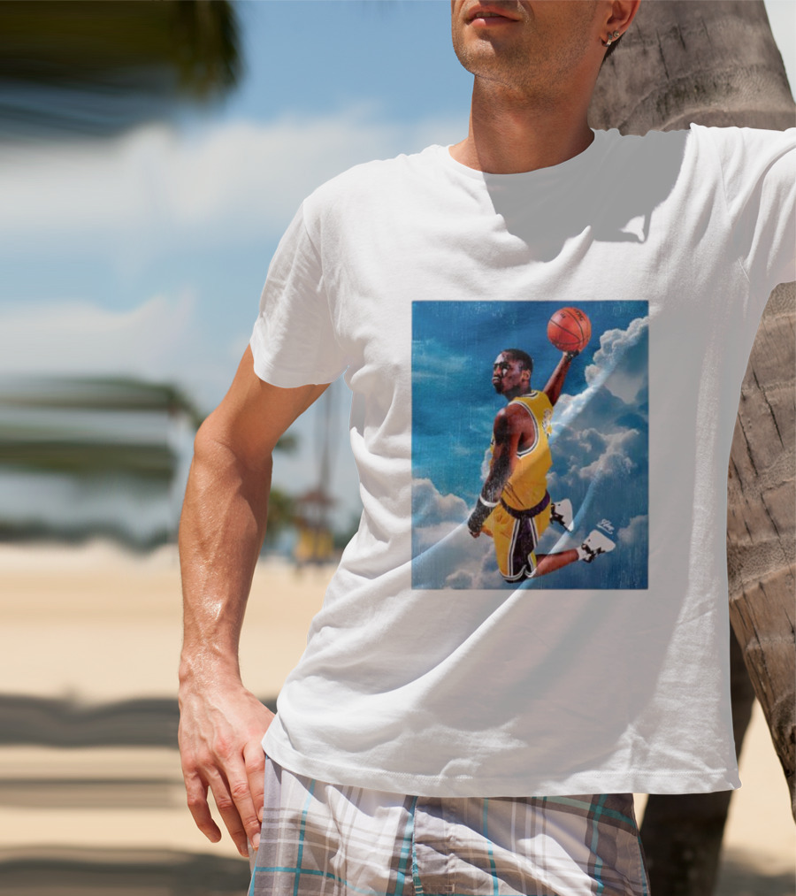 Mamba Sky High Basketball Legend Jumping Through Clouds T-Shirt