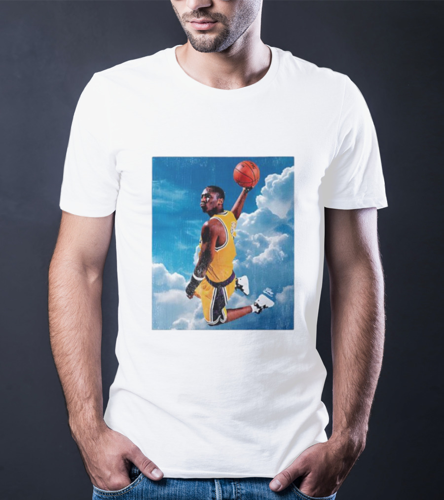 Mamba Sky High Basketball Legend Jumping Through Clouds T-Shirt