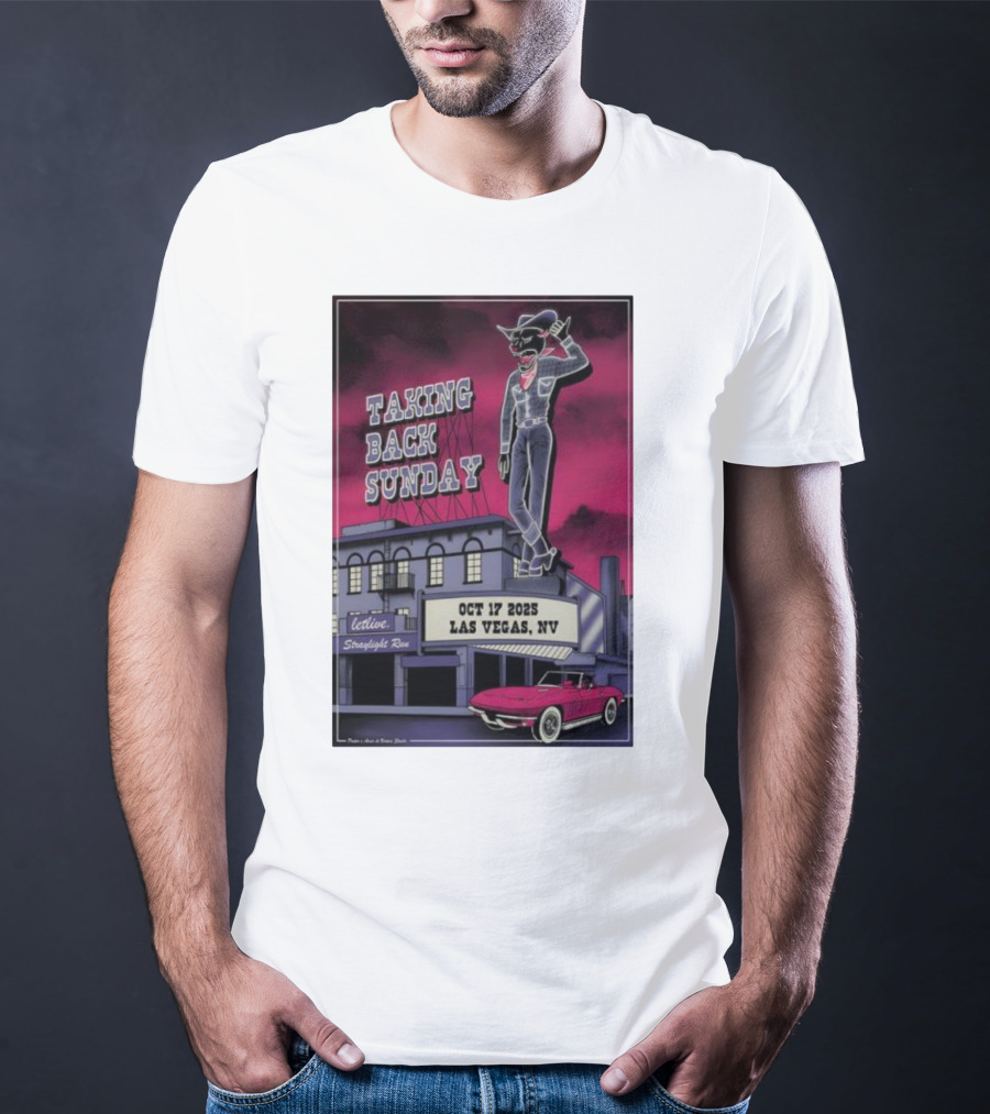 Taking Back Sunday October 17 2025 Las Vegas NV Letlive Straylight Run T-Shirt